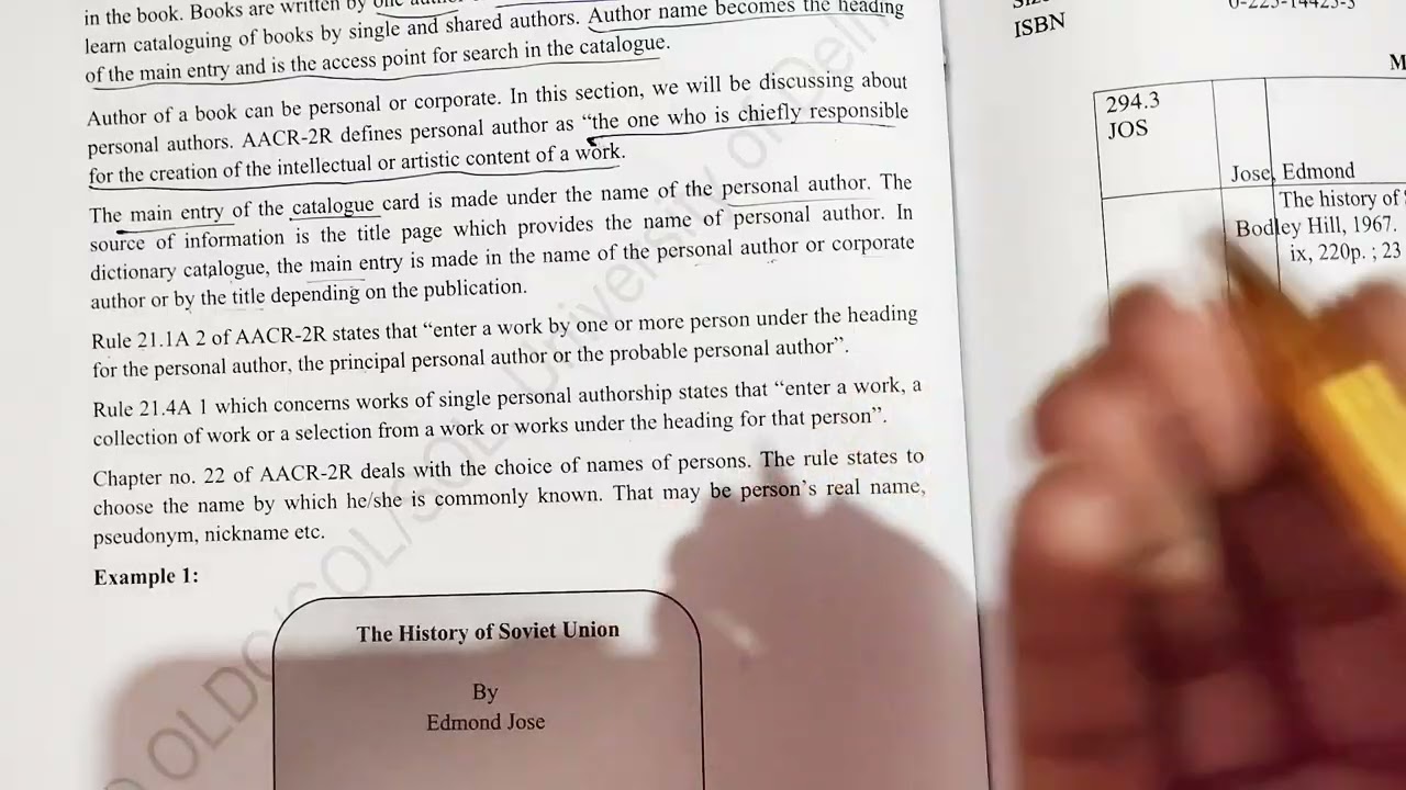 Shared and Single Author | Personal Author | Library Catalogue Theory 