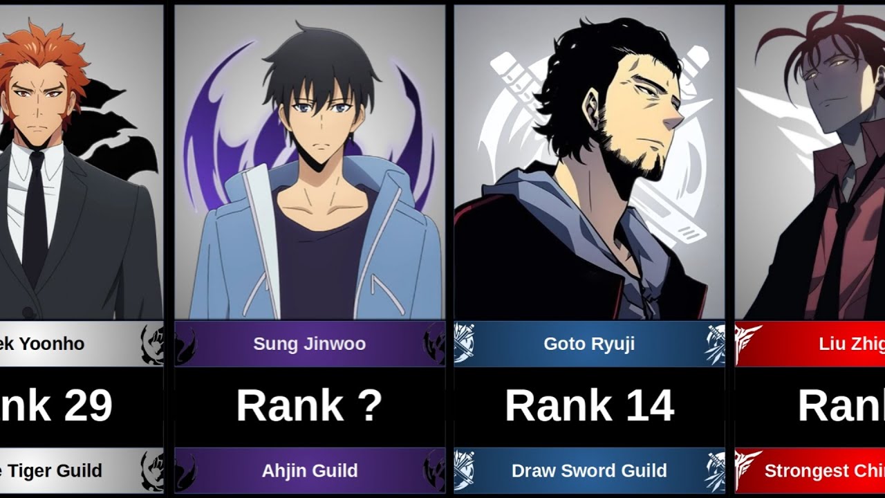 WEAKEST TO STRONGEST S RANKS / NATIONAL LEVEL HUNTERS IN SOLO LEVELING. WHO IS THE STRONGEST HUNTER?
