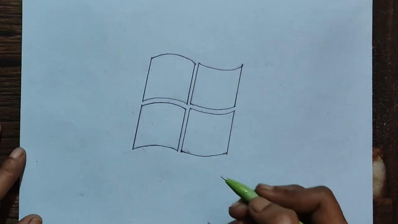 Рисование логотипа Windows XP на компьютере/Как нарисовать логотип Windows XP/Простое рисование л...