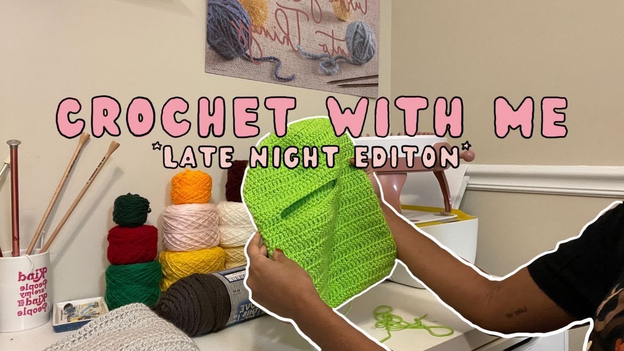 Crochet with me | Late night pj's edition ( Lofi, no talking, chill music)