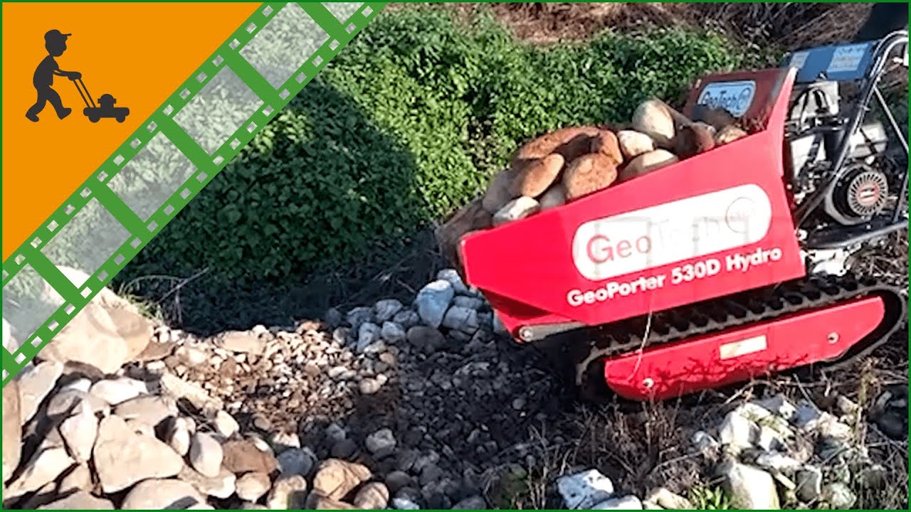GeoTech tracked power barrow-minidumper GeoPorter 530D Hydro - 500 kg - Customer's video