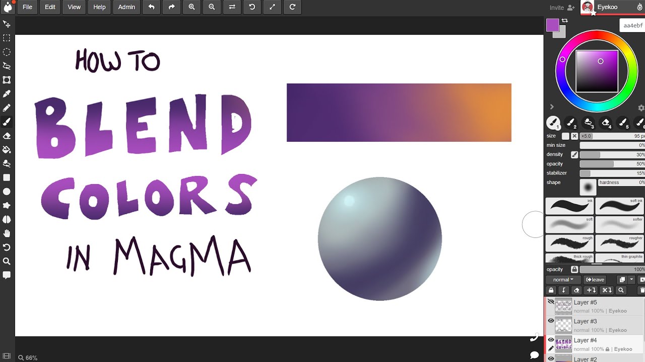 Blending in Magma - a quick tutorial (you don't need a smudge tool)