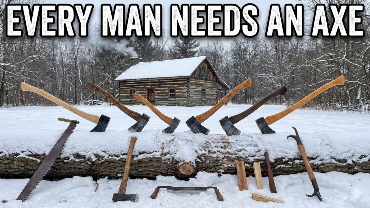 Every Man Needs an Axe 🪓 #bushcraft #storms #tree 