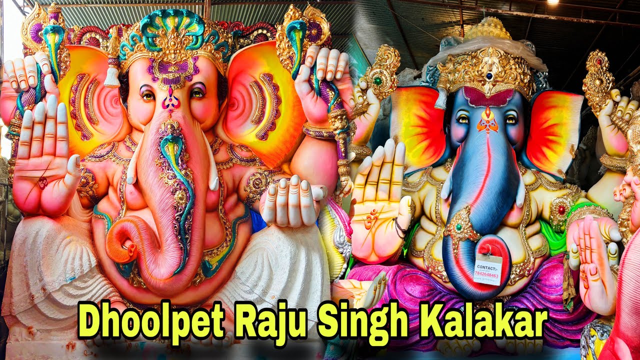 Dhoolpet 10ft To 22ft Heavy Personality Ganesh Idols || 2024 New Unique Style Ganesh Idols || Ganesh