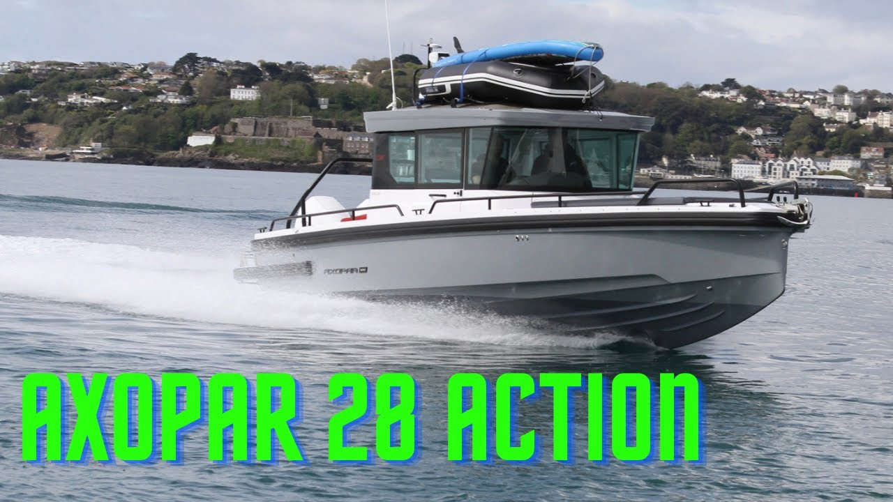 Axopar 28 powered by twin Mercury 200 hp V6 outboards