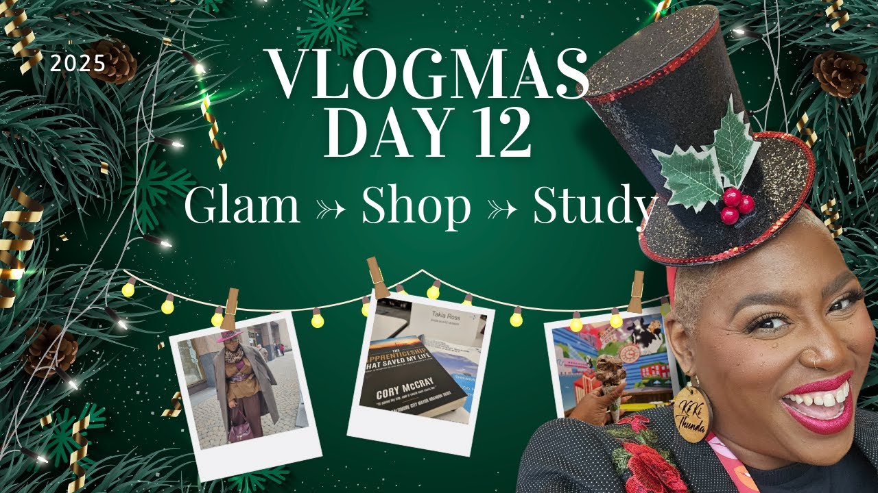GRWM for a day of Meetings & Secret Santa Gift Hunt! | Vlogmas Day 12