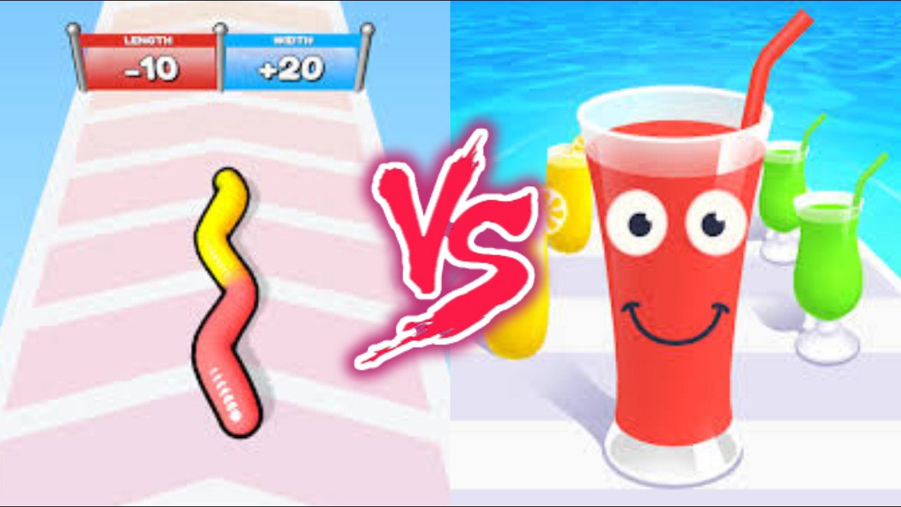 Gummy Worm Go VS Juice Run