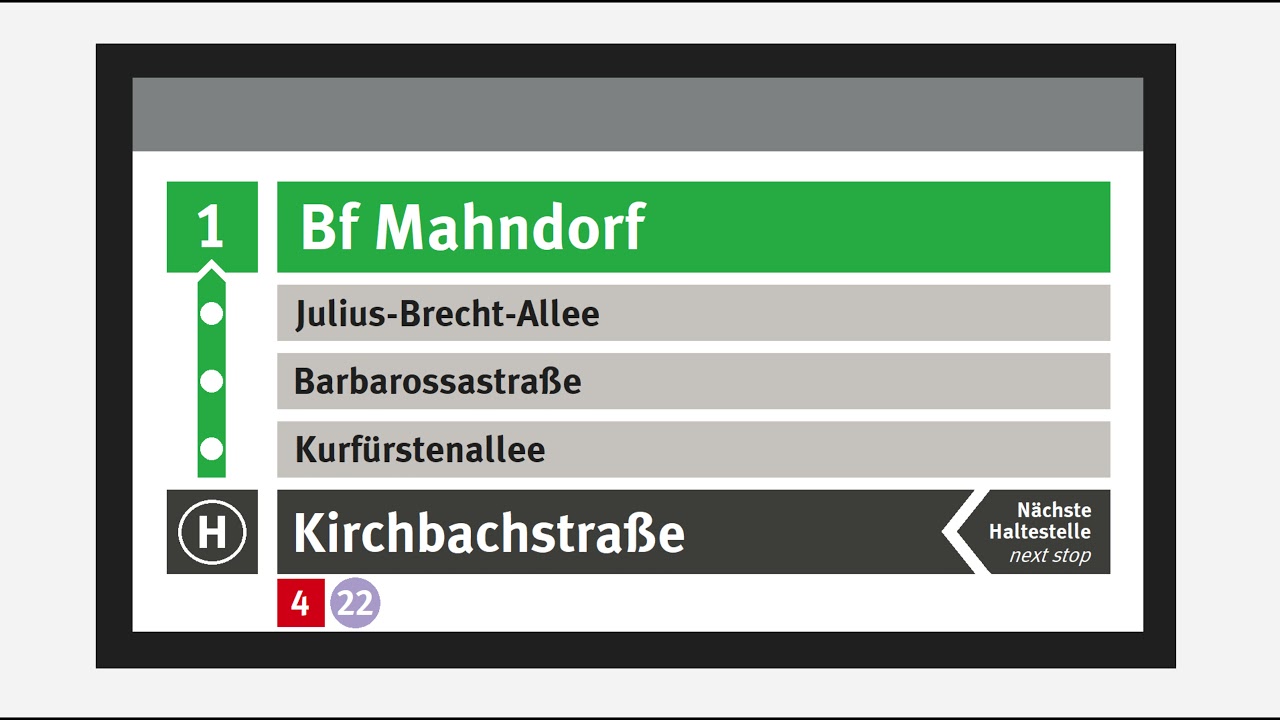BSAG Haltestellenansagen | Linie 1 | Ri. Bf Mahndorf | Herbst 2021