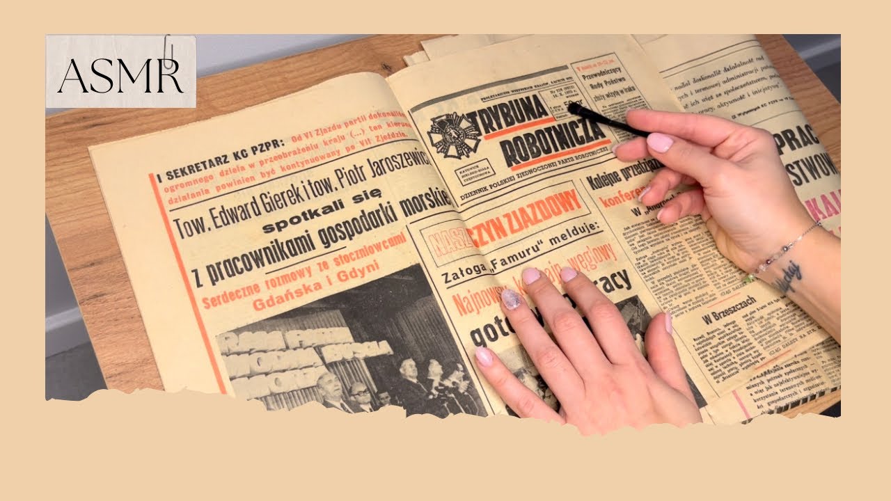 ASMR | TRYBUNA ROBOTNICZA 1975 | Przegląd starej gazety | Szelest i szept | PL