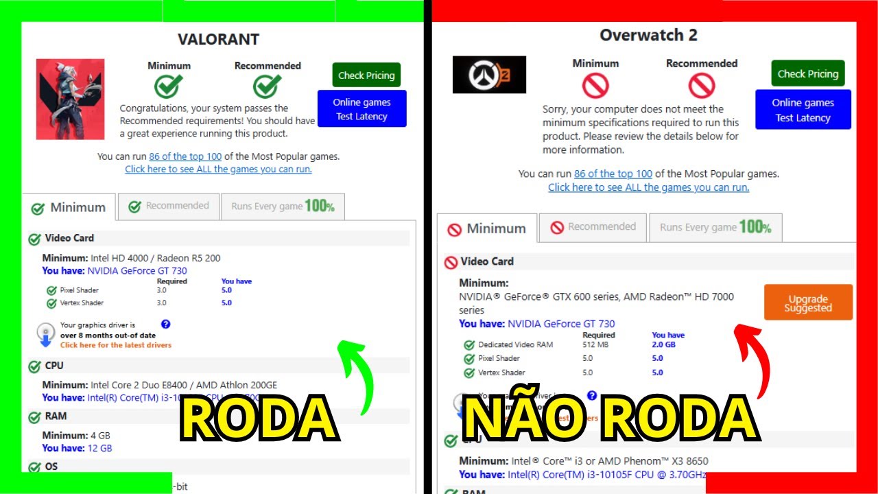 Como saber se um jogo roda ou n&atilde;o no PC
