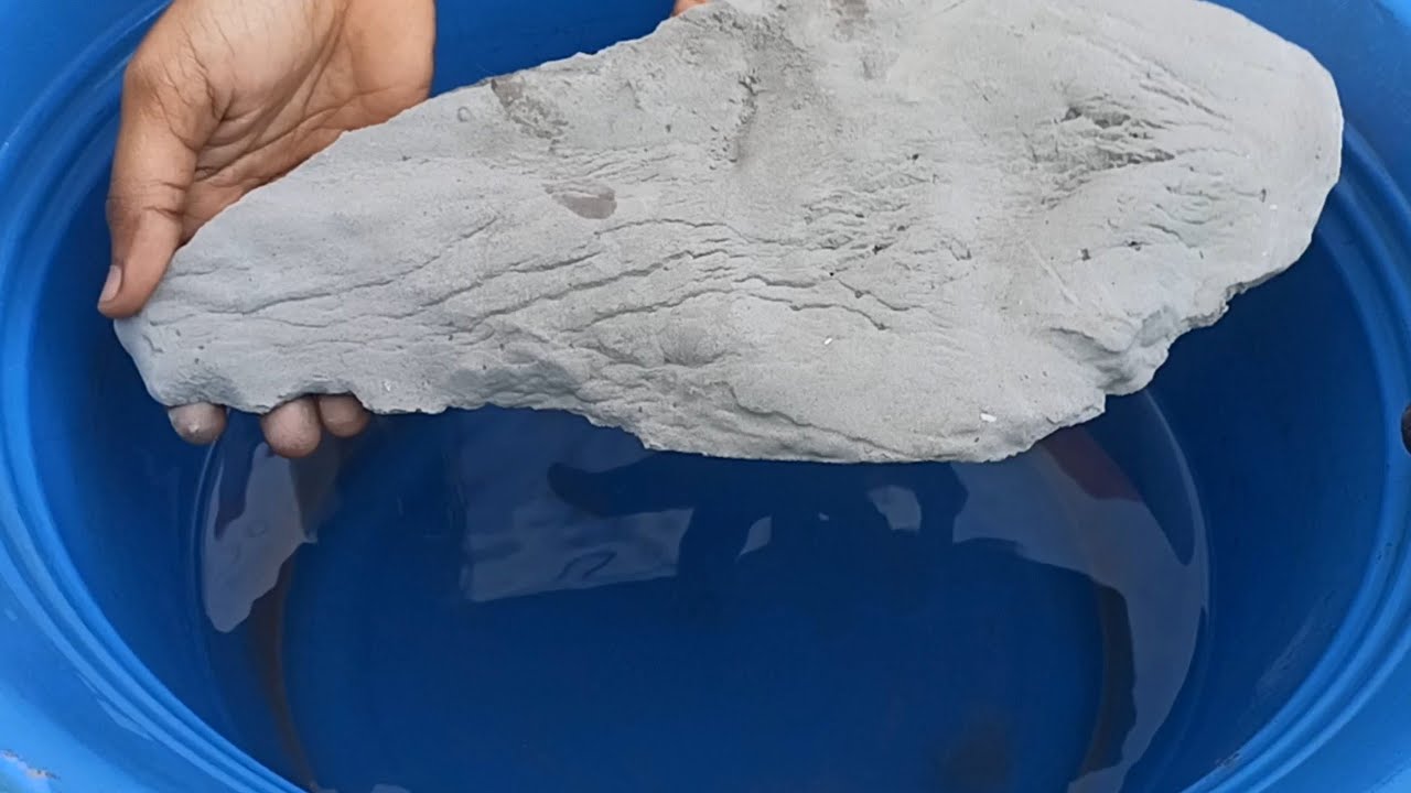 Pure cement slabs crumbling 💦  #cementdirtlover #purecement #reddirt #sandcement#asmr#bts