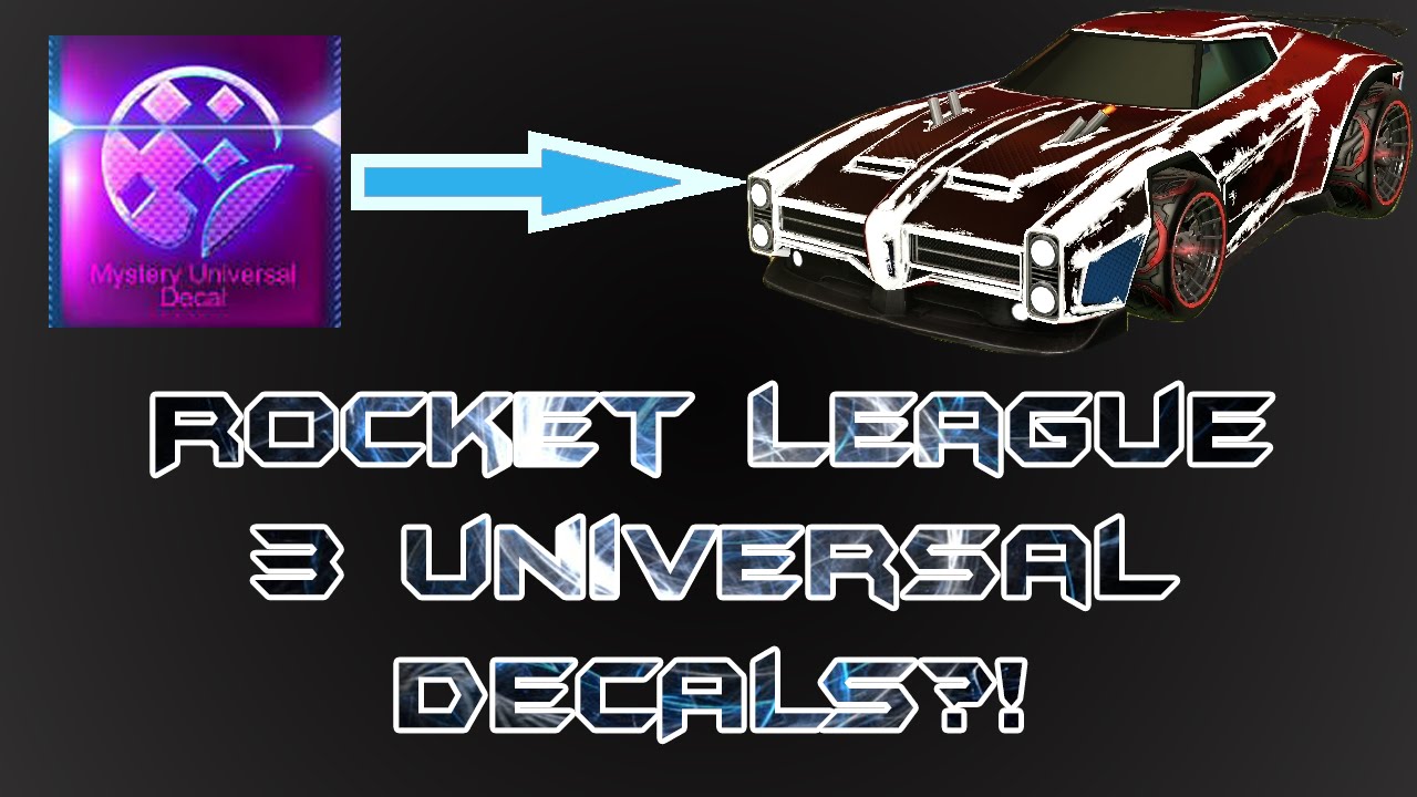 3 MYSTERY DECALS!? Rocket League - Universal decals review