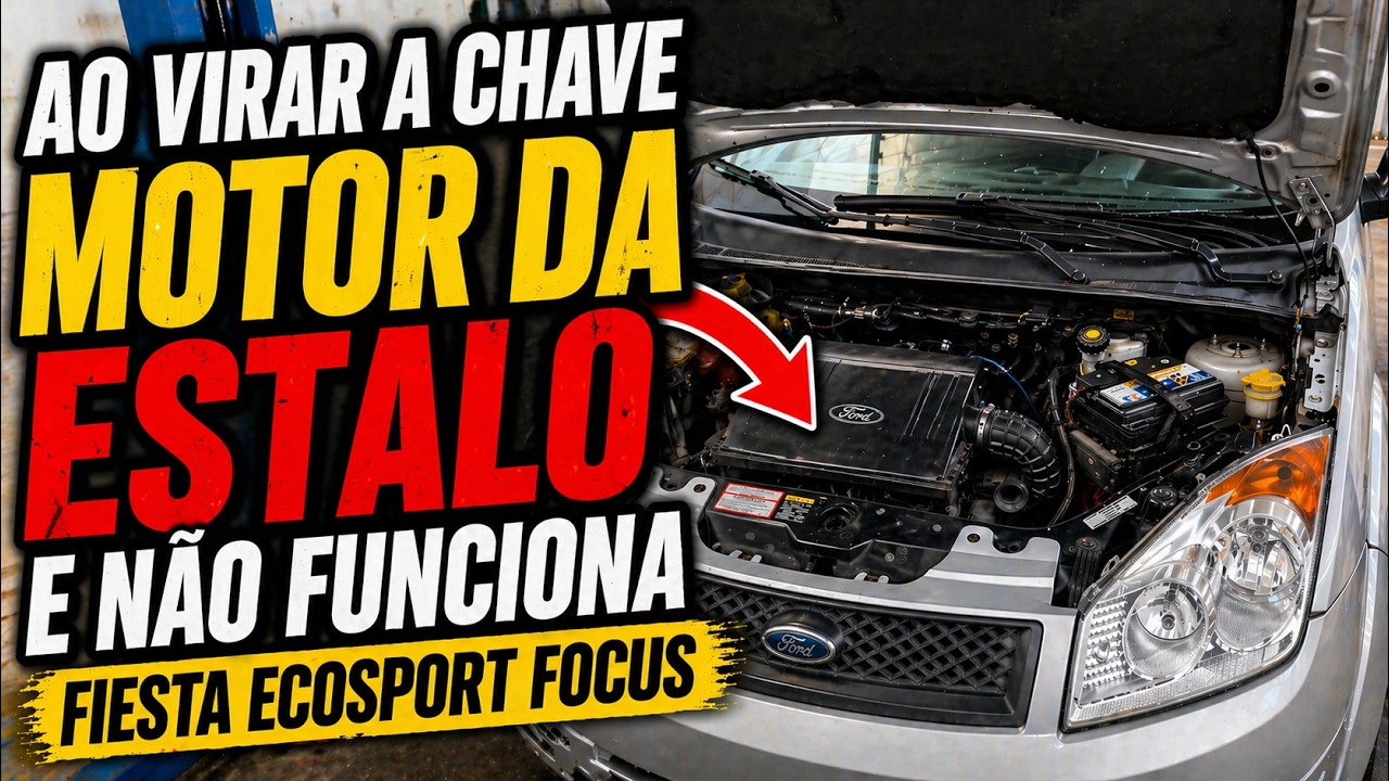 AO VIRAR A CHAVE MOTOR DÁ ESTALOS E CARRO NÃO FUNCIONA FORD FIESTA KA ECOSPORT FOCUS COURIER RANGER!