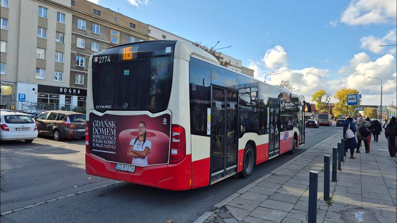 [GAiT] Mercedes-Benz O530 Citaro C2 #2774 - linia 115, kierunek Wrzeszcz PKP