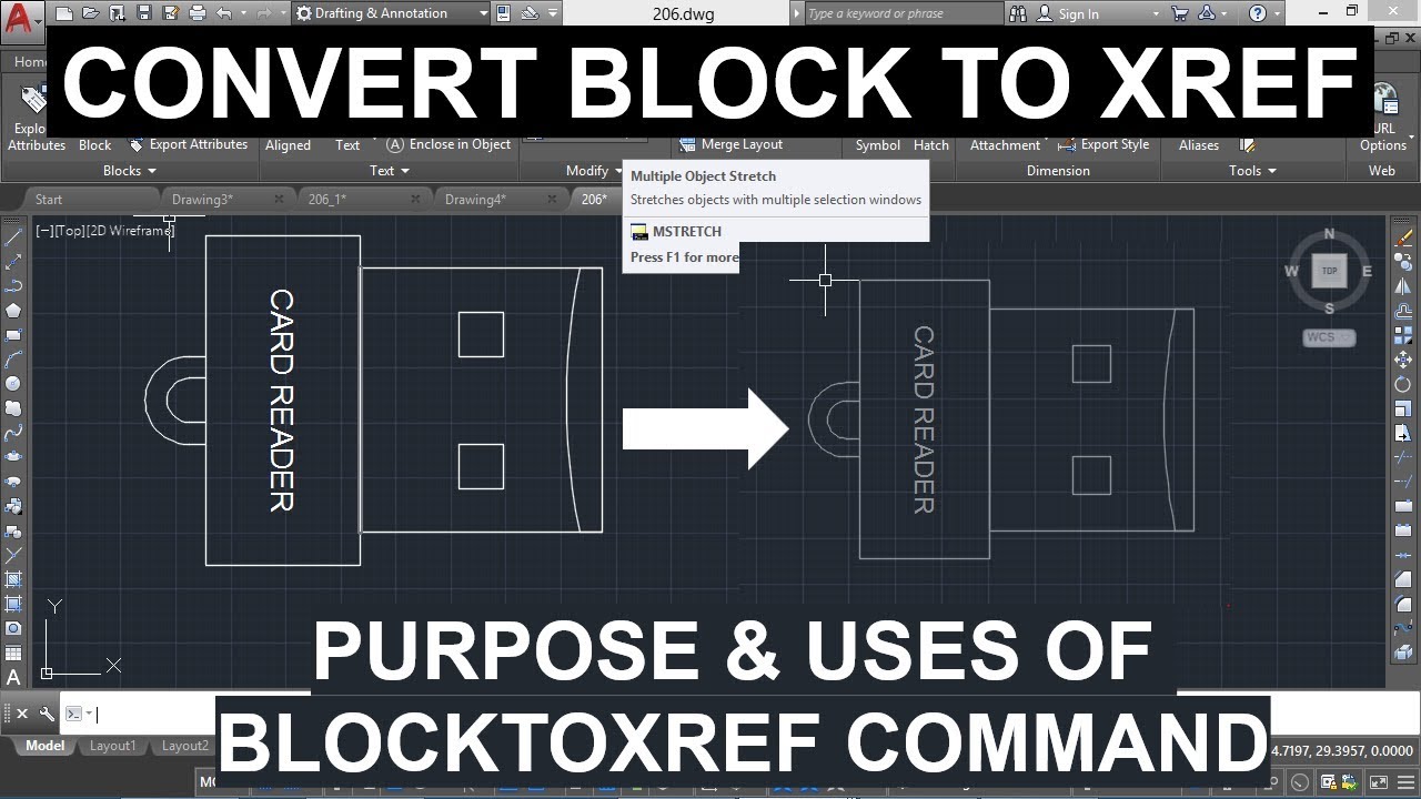 206 (EXPRESS TOOL)_BLOCK_CONVERT BLOCK TO XREF (BLOCKTOXREF) EXPRESS TOOL OPTION IN AUTOCAD