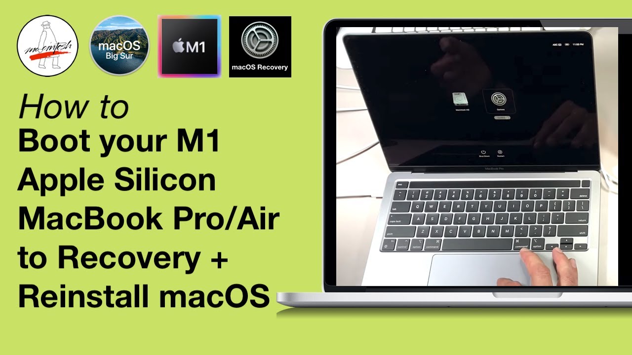 Загрузите ваш M1 MacBook Pro или Air в режим восстановления + переустановите macOS [Apple Silicon]