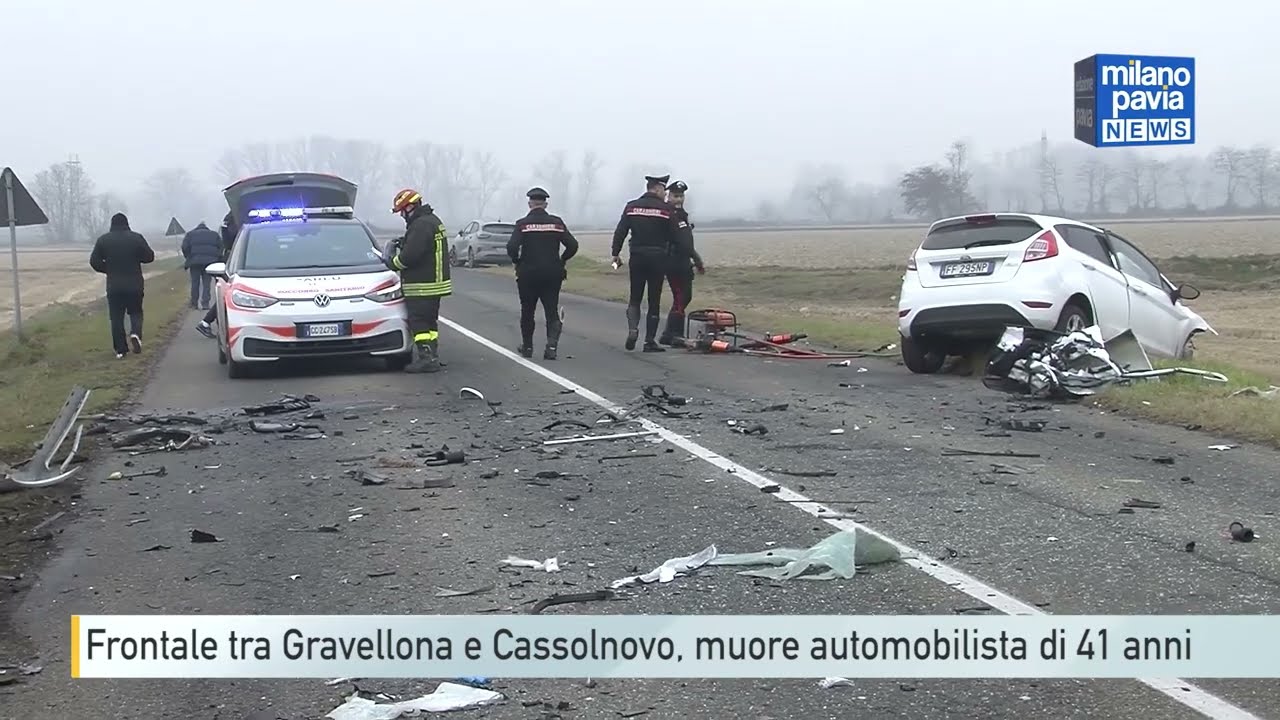 Incidente frontale tra Cassolnovo e Gravellona: muore automobilista di 41 anni