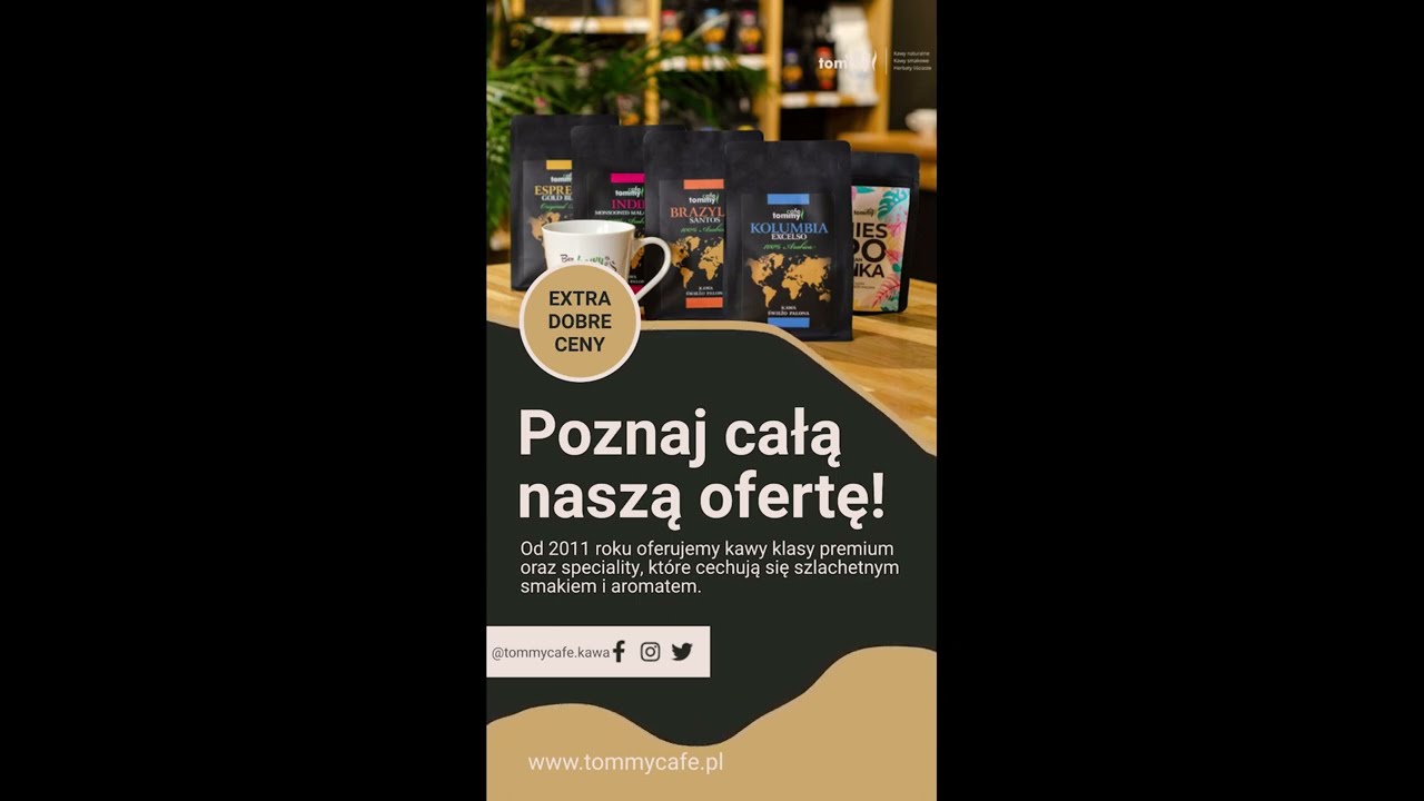 Propozycja reklamy produkt&oacute;w ze sklepu Tommy Cafe