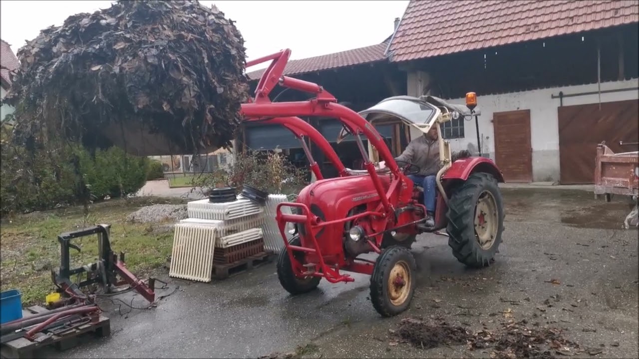 Gartenabfall laden mit Porsche-Diesel Standard 219 Star