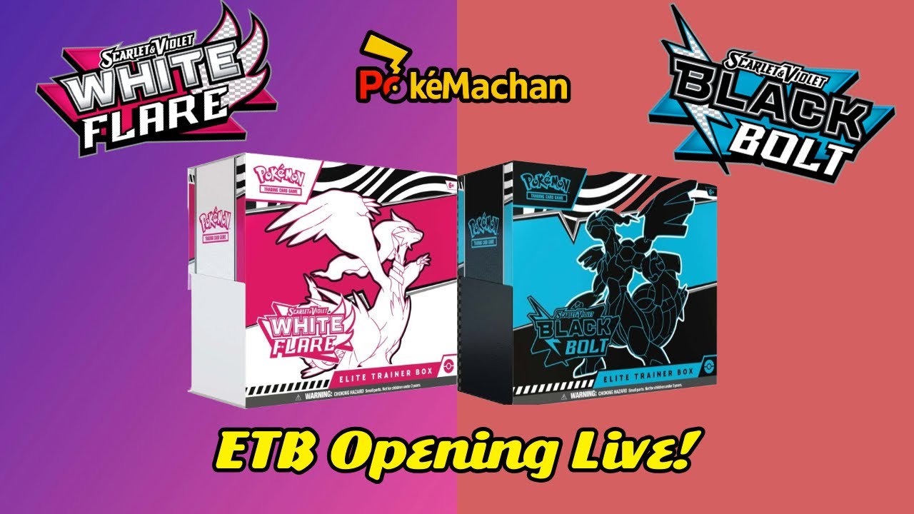 Join live to win!! Opening Black Bolt and white Flare ETB