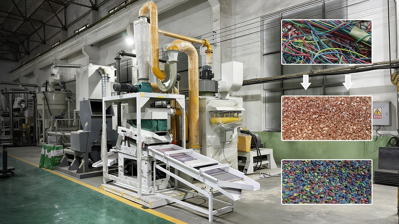 Copper Granulator Separator for φ0.2-20MM Cable Wire Scraps