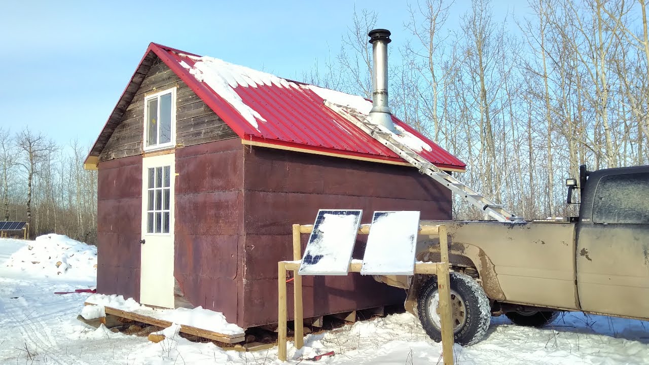 Offgrid Workshop Project Pt. 10 - Finishing Tin Roof, Installing Lights, New Hinges, Wiring Panels