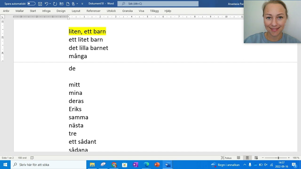 Adjektiv + substantiv efter vissa ord