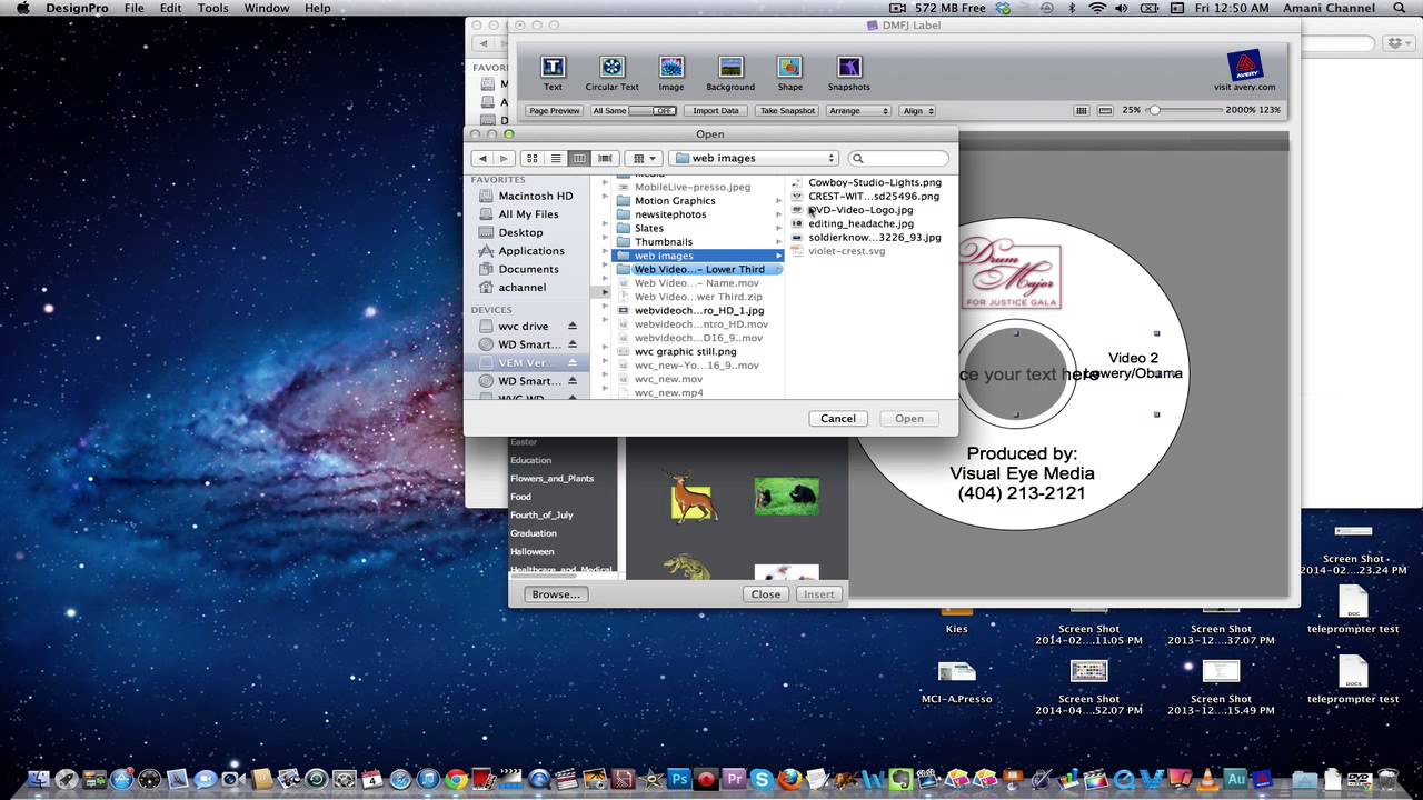 How to make a DVD label (Avery)