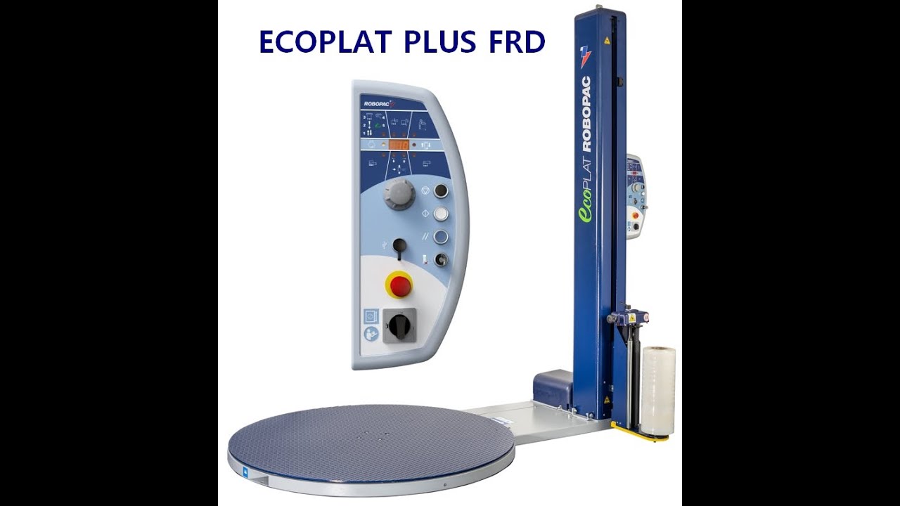 filmeuse palette ROBOPAC installation ECOPLAT + FRD avec usage du pupitre
