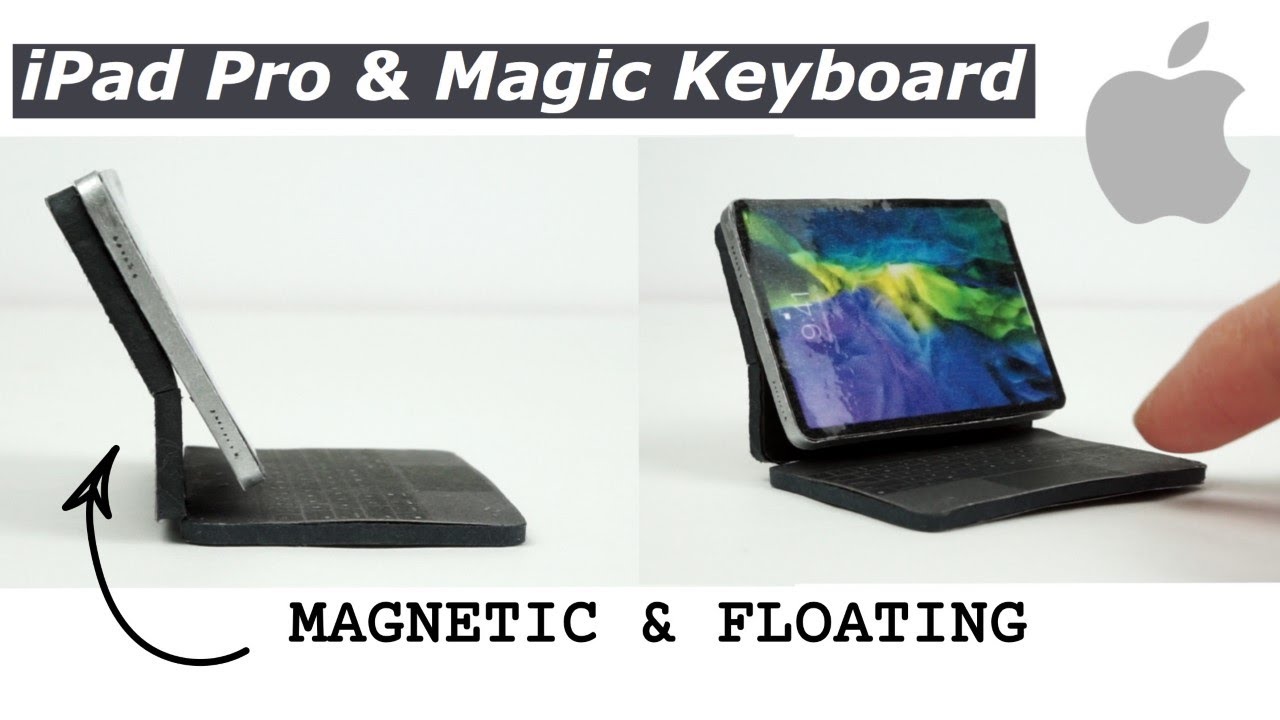 [DIY] Miniature iPad Pro and Magic Keyboard | MAGNETIC & FLOATING