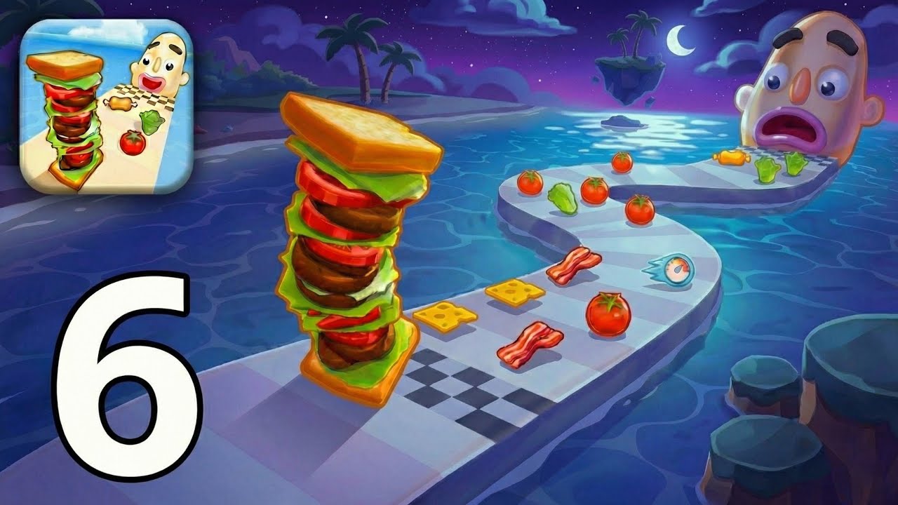 Sandwich Runner – Gameplay Walkthrough Part 6 - Crazy Sandwich Run Gameplay (Android & iOS)