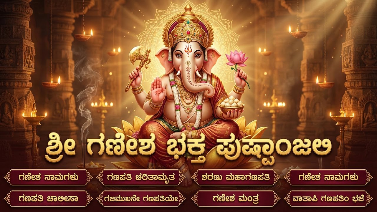 ಬುಧವಾರ ವಿಶೇಷ ಶ್ರೀ ವಿನಾಯಕ ಕನ್ನಡ ಭಕ್ತಿಗೀತೆಗಳು | Popular Lord Sri Ganesh Bhakti Songs In Kannada