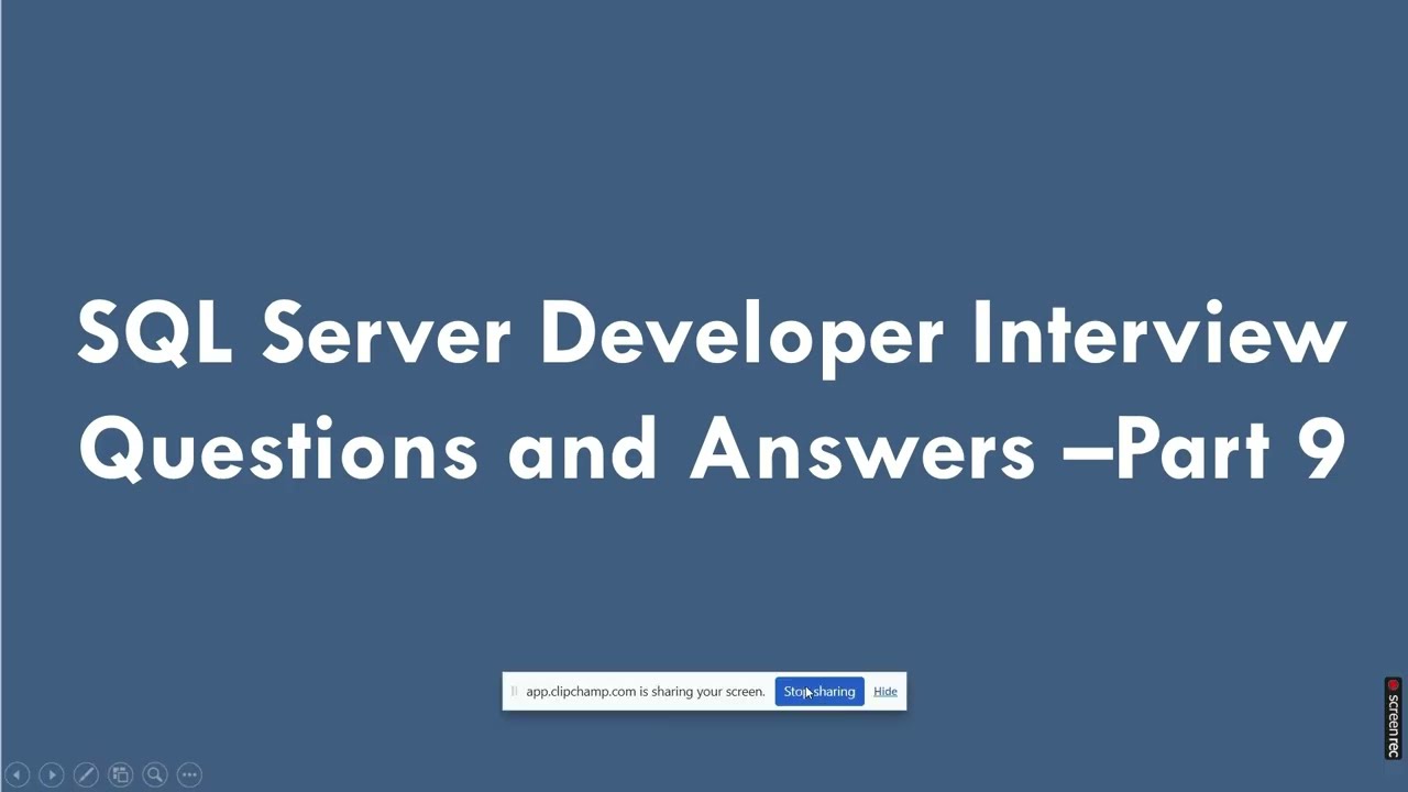9.SQl Interview Questions and Answers Part