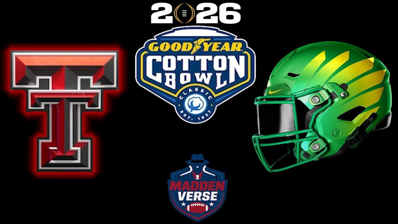 2026 COTTON BOWL - TEXAS TECH vs OREGON FULL GAME SIMULATION #collegefootballplayoffs