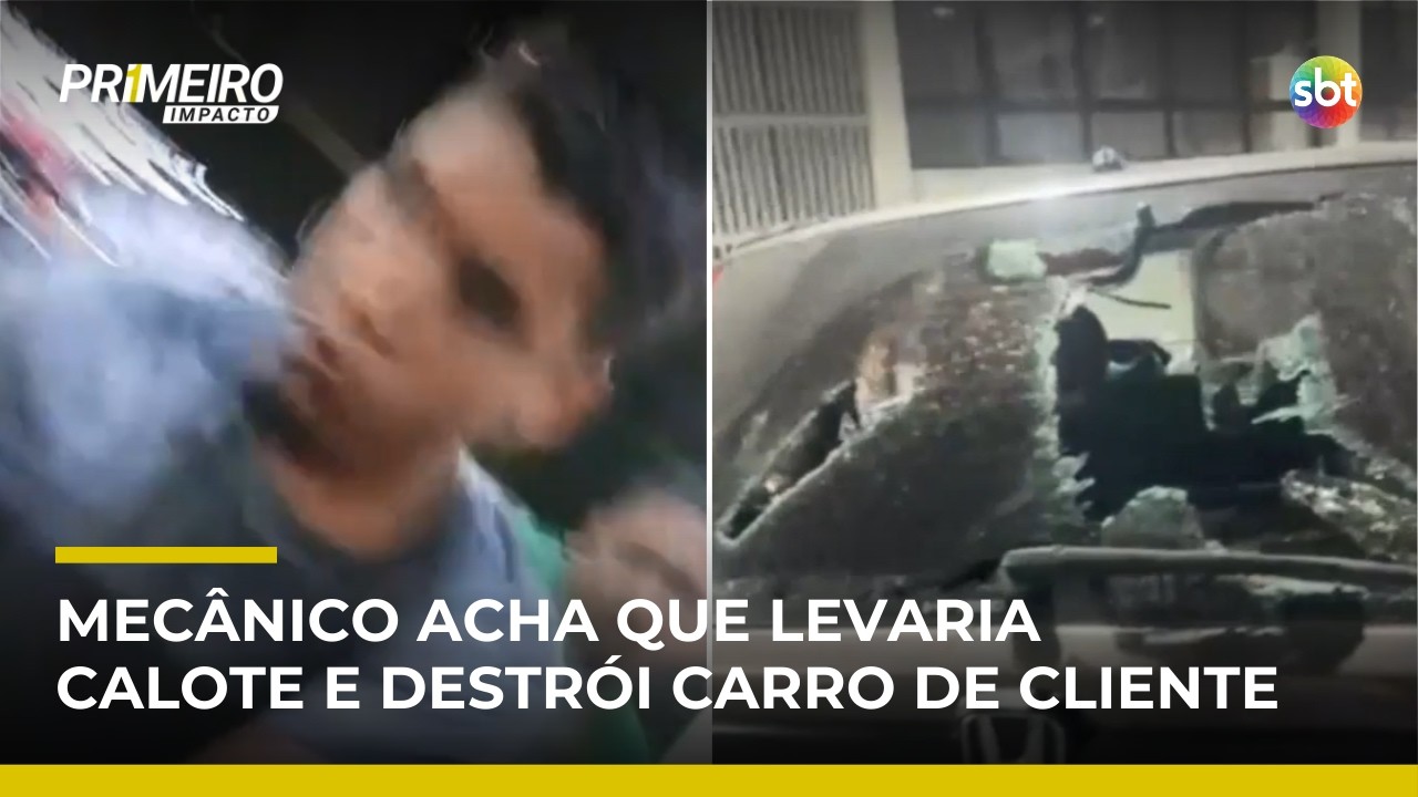 Mecânico destrói carro de cliente após desentendimento sobre pagamento em SP | #PrimeiroImpacto