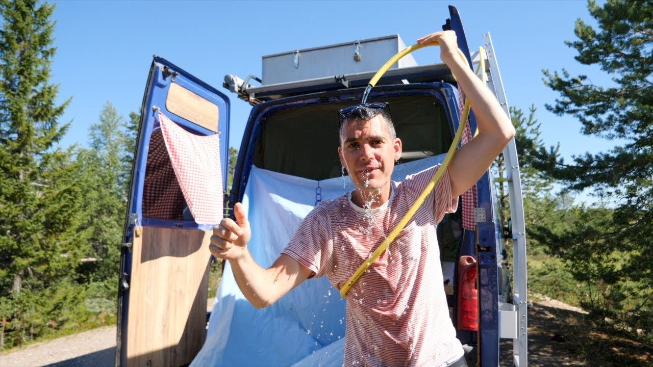 Solardusche aus Abwasserrohr selber bauen・Camping Aussendusche・ DIY