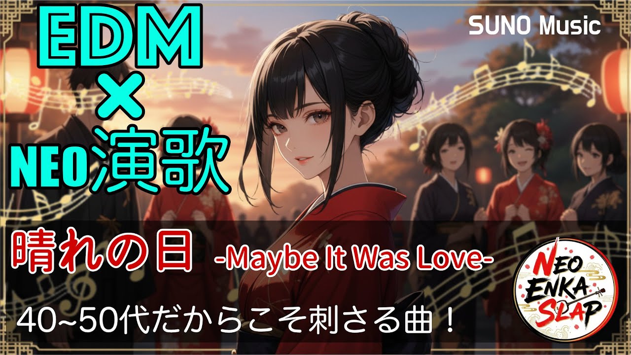 晴れの日  -Maybe It Was Love-｜SUNO AI作曲 × Enka演歌 × EDM × Slap Bass × J-pop | 40代、50代だからこそ必ずノレる曲！