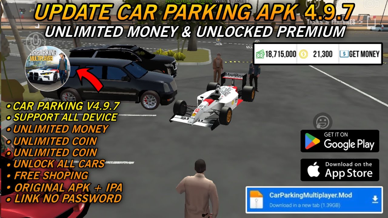 Car Parking Multiplayer Mod APK -CAR PARKING v4.9.7 MOD APK DOWNLOAD Unlimited Money |Android & IOS🔥