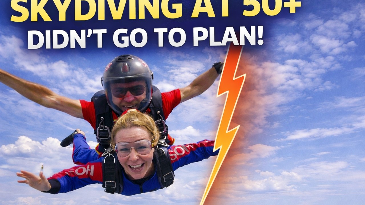 We Went Skydiving at 50+… It Didn’t Quite Go to Plan | First Jump Experience