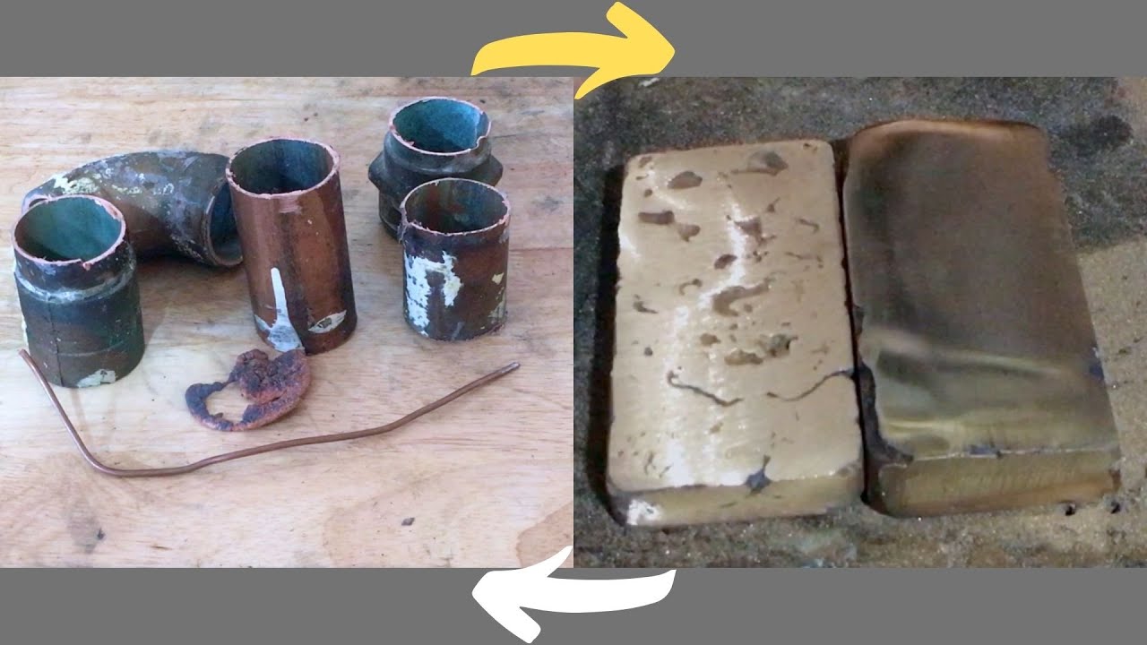 Copper Pipe Metal Melt and Polish ASMR