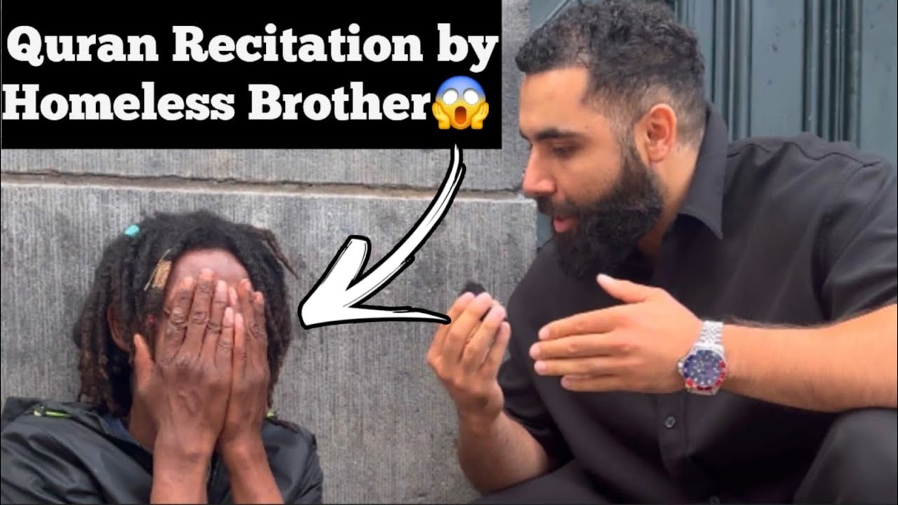 Abdellatif from Ethopie🇪🇹 is homeless in Brussel but when he recite the Quran... Allahu Akbar☝🏽