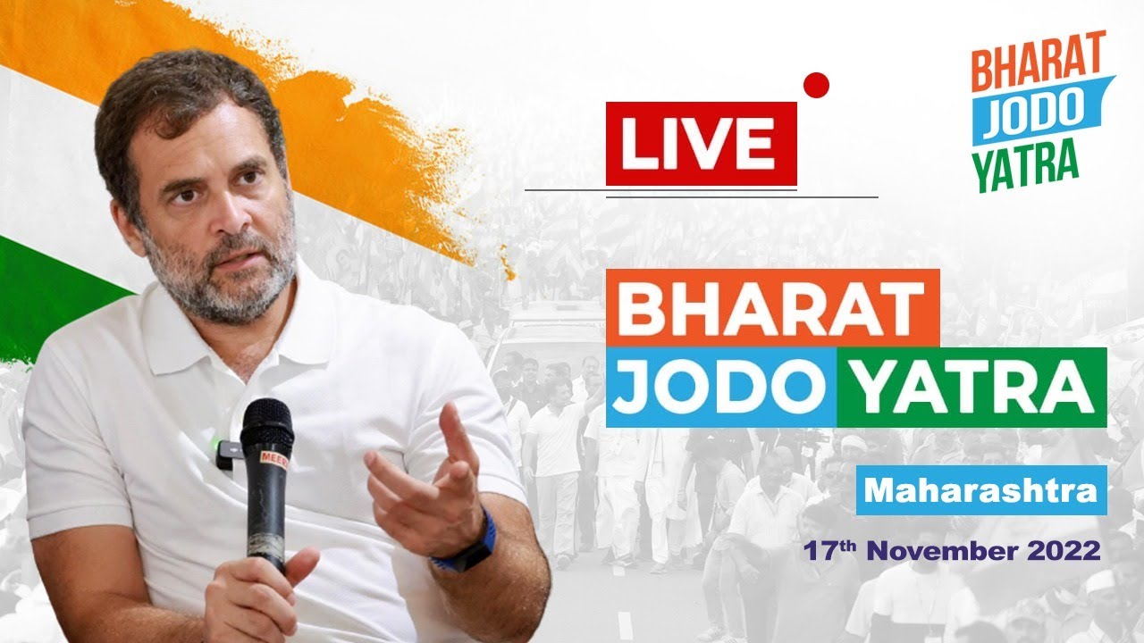 LIVE: Maharashtra leg of the #BharatJodoYatra resumes from Patur.