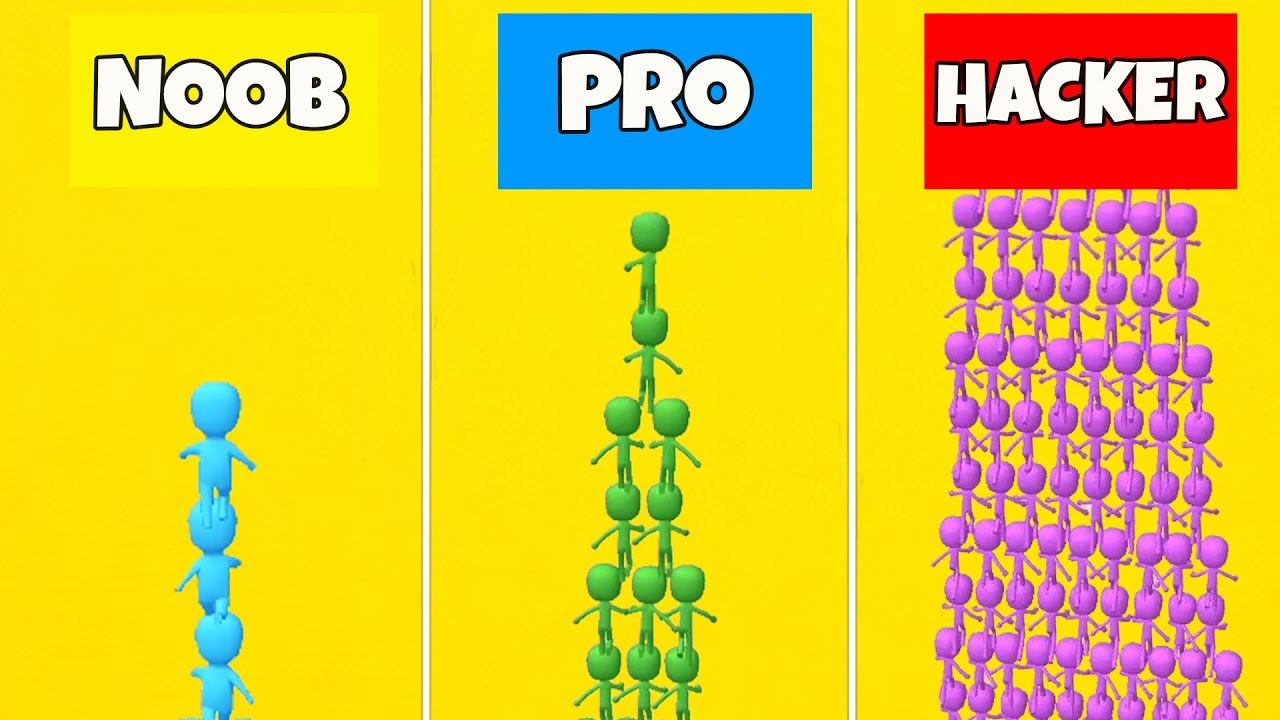 COUNT MASTERS: STICKMAN GAMES - NOOB vs PRO vs HACKER