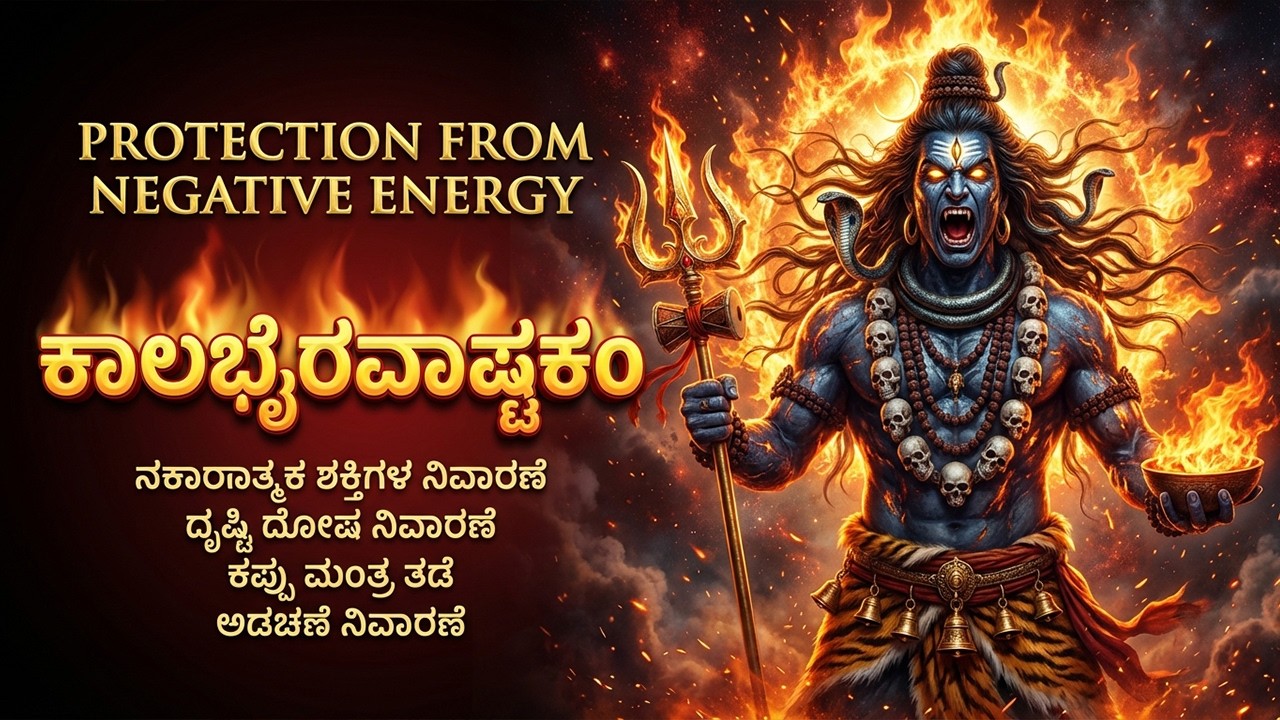 ಕಾಲಭೈರವ ಅಷ್ಟಕಂ | Kalabhairavashtakam Kannada With Lyrics I Powerful Shiva Stotram