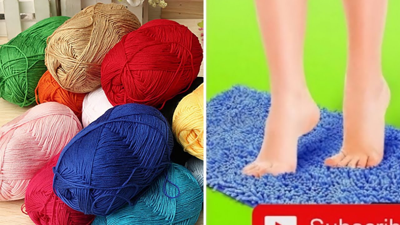 حرف إبداعية :صنع زربية كانيش باليد طريقة  جديدة وسريعة  . Tapis caniche