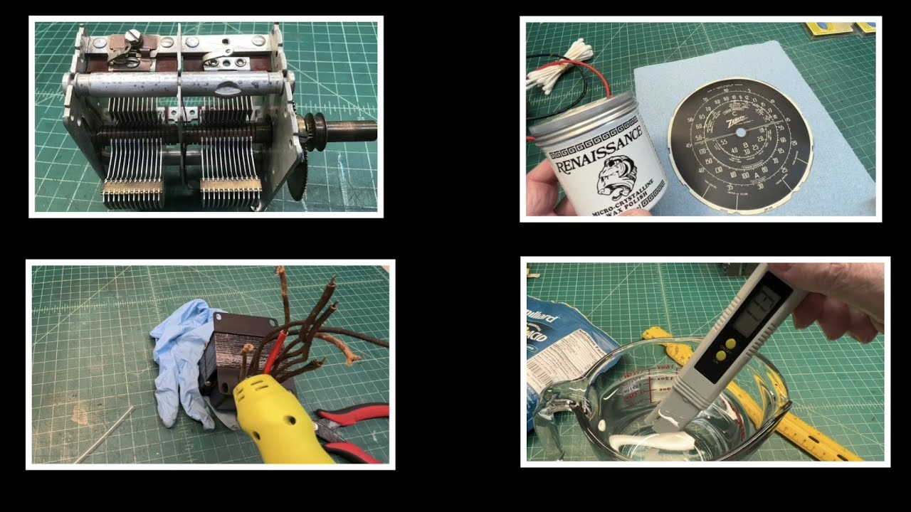 Zenith 6S229 - Tuning Condenser/Power Transformer Wrap Up, Dial Scale Cleaning & Citric Acid pH Q&A