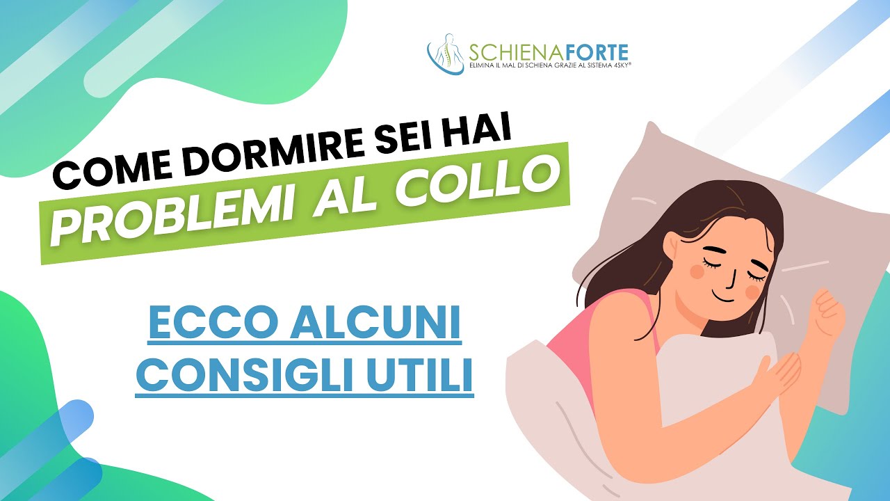 Come dormire se hai problemi al collo?