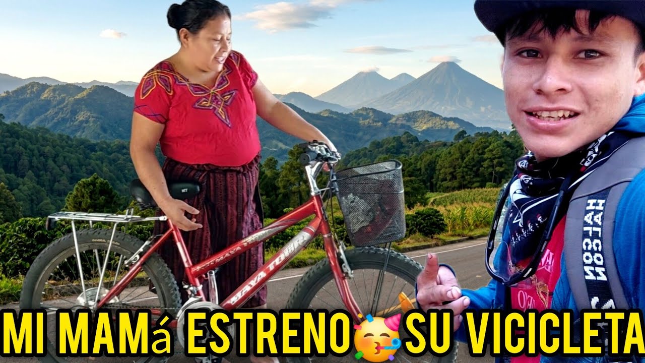 Mi mamá Asi manejo su bicicleta🥳🥰Boris y Canche feliz al ver pacear a su mamá🥹