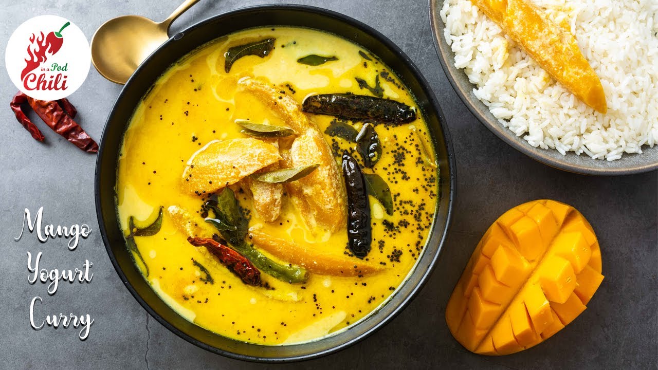 Mango Yogurt Curry | Mango Pulissery Kerala style | South Indian recipes | ASMR Cooking