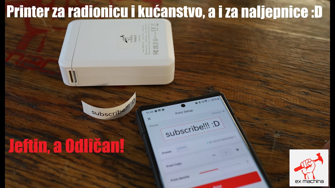 Printer za Naljepnice: Savršen za Vašu Radionicu i Kućanstvo! - NIIMBOT D110